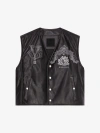 GIVENCHY GIVENCHY CREST WAISTCOAT IN EMBROIDERED LEATHER