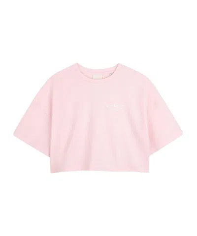 Givenchy Kids' Crew Neck Cropped Shortsleeve Tshirt In Pink