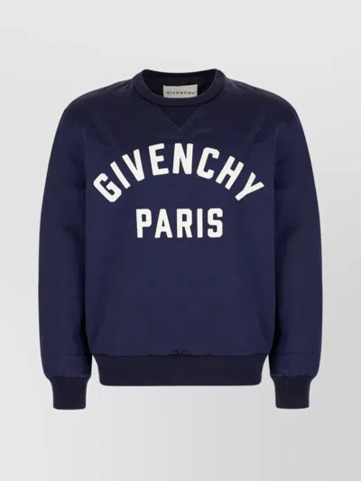 Givenchy Crew Neck Cuffs And Hem In Blue