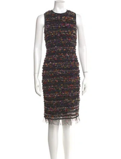 Pre-owned Givenchy Crew Neck Knee-length Dress In Black