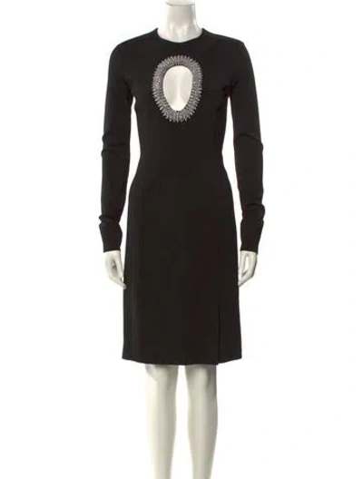 Pre-owned Givenchy Crew Neck Knee-length Dress In Black