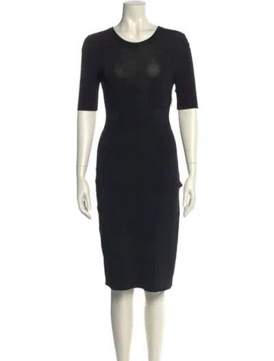 Pre-owned Givenchy Crew Neck Knee-length Dress In Black