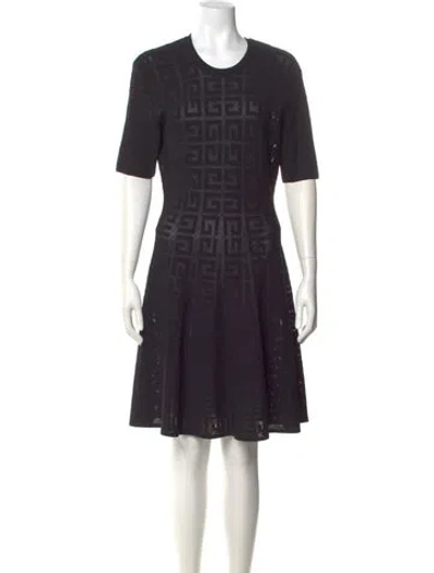 Pre-owned Givenchy Crew Neck Knee-length Dress In Black