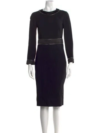 Pre-owned Givenchy Crew Neck Knee-length Dress In Black