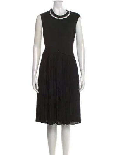 Pre-owned Givenchy Crew Neck Knee-length Dress In Black