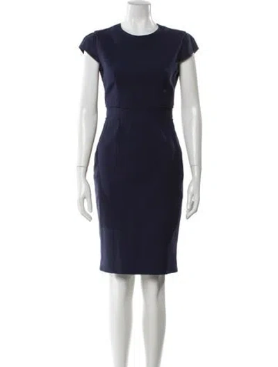 Pre-owned Givenchy Crew Neck Knee-length Dress In Blue