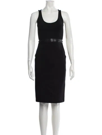 Pre-owned Givenchy Crew Neck Knee-length Dress In Blue