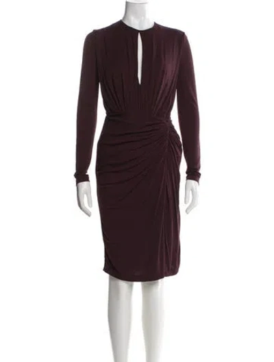 Pre-owned Givenchy Crew Neck Knee-length Dress In Brown