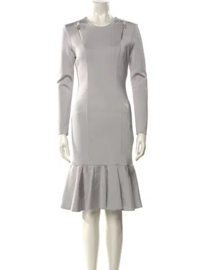 Pre-owned Givenchy Crew Neck Knee-length Dress In Gray