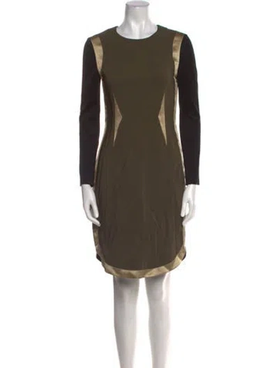 Pre-owned Givenchy Crew Neck Knee-length Dress In Green