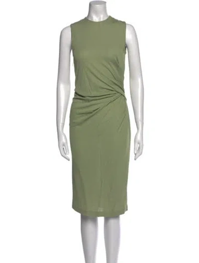 Pre-owned Givenchy Crew Neck Knee-length Dress In Green