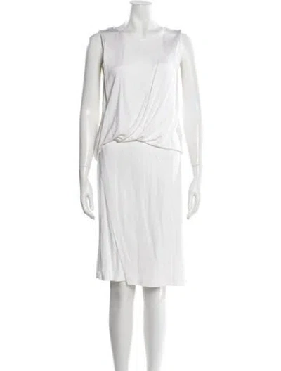 Pre-owned Givenchy Crew Neck Knee-length Dress In Neutrals