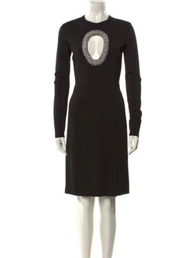 Pre-owned Givenchy Crew Neck Knee-length Dress W/ Tags In Black