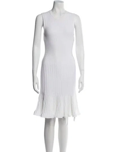 Pre-owned Givenchy Crew Neck Knee-length Dress In White