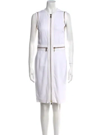 Pre-owned Givenchy Crew Neck Knee-length Dress In White