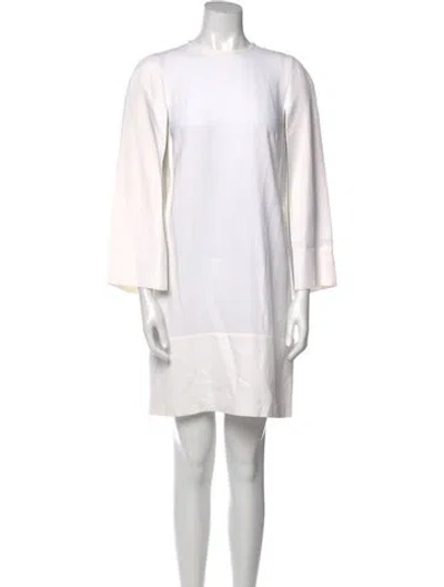 Pre-owned Givenchy Crew Neck Knee-length Dress In White
