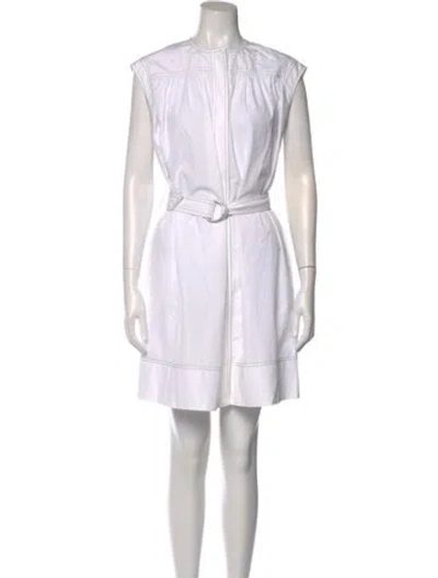 Pre-owned Givenchy Crew Neck Knee-length Dress In White