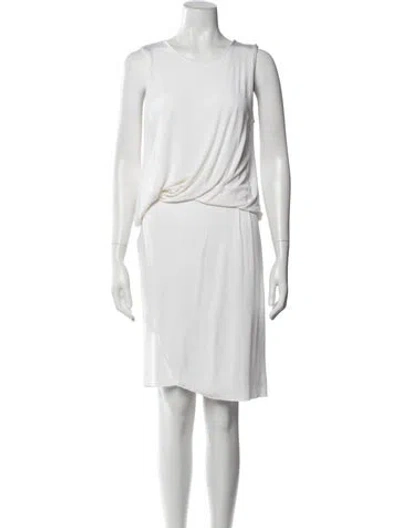 Pre-owned Givenchy Crew Neck Knee-length Dress In White