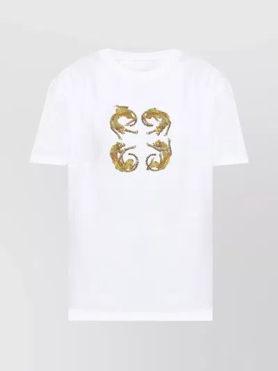 GIVENCHY CREW NECK LEOPARD PRINT TOP