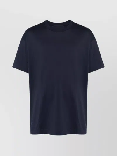 Givenchy Navy Cotton T-shirt With Bold White Logo Print In Blue