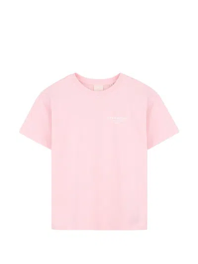 Givenchy Kids' Crew Neck Logo T-shirt Short Sleeves In Pink