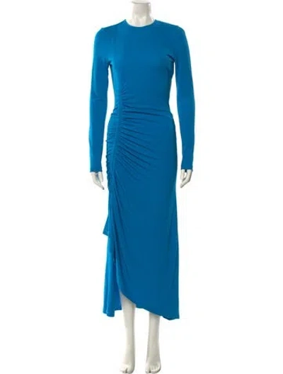 Pre-owned Givenchy Crew Neck Long Dress In Blue