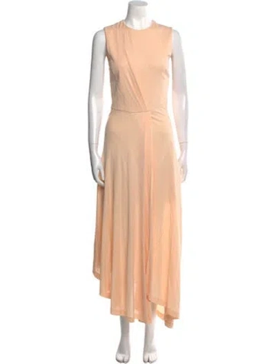 Pre-owned Givenchy Crew Neck Long Dress In Neutral