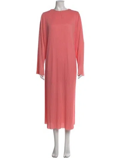 Pre-owned Givenchy Crew Neck Long Dress In Pink