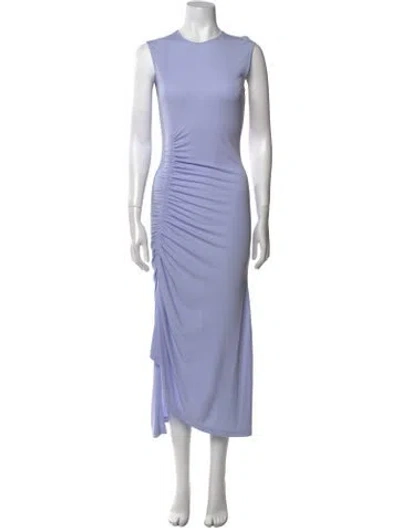 Pre-owned Givenchy Crew Neck Long Dress In Purple