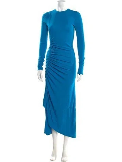 Pre-owned Givenchy Crew Neck Long Dress W/ Tags In Blue