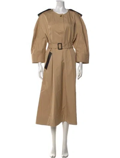 Pre-owned Givenchy Crew Neck Long Dress W/ Tags In Neutral