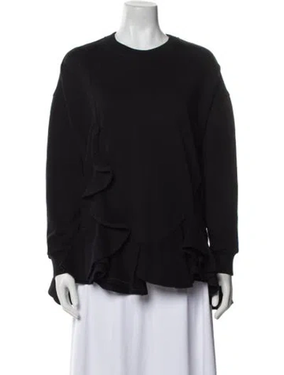 Pre-owned Givenchy Crew Neck Long Sleeve Blouse In Black