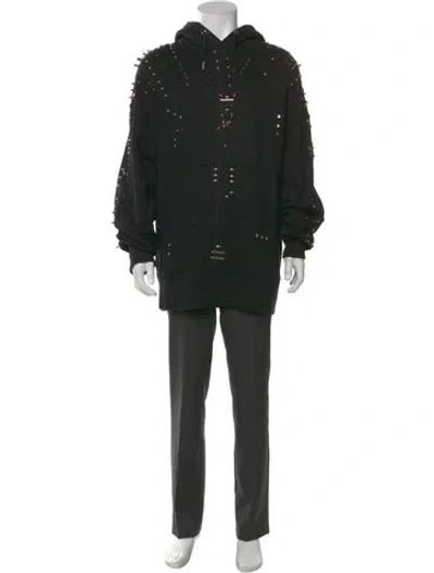 Pre-owned Givenchy Crew Neck Long Sleeve Hoodie In Black