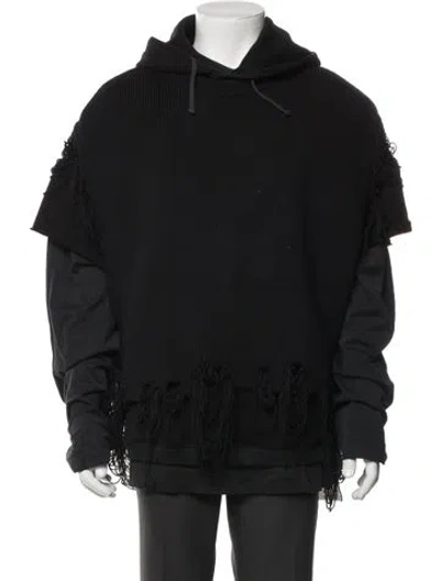 Pre-owned Givenchy Crew Neck Long Sleeve Hoodie In Black