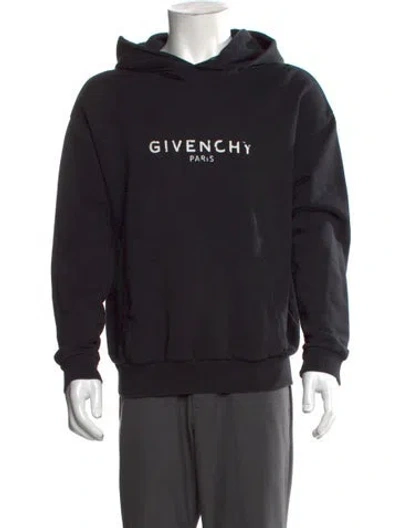 Pre-owned Givenchy Crew Neck Long Sleeve Hoodie In Black