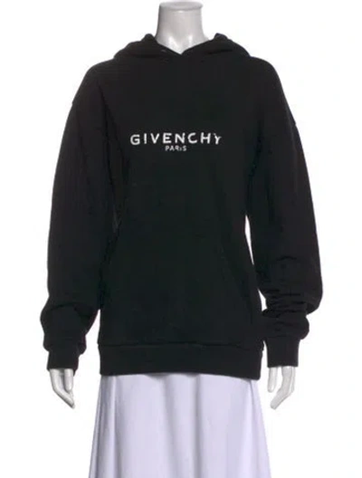 Pre-owned Givenchy Crew Neck Long Sleeve Hoodie In Black