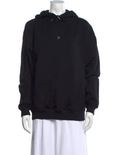 Pre-owned Givenchy Crew Neck Long Sleeve Hoodie In Black