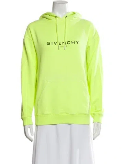 Pre-owned Givenchy Crew Neck Long Sleeve Hoodie In Green