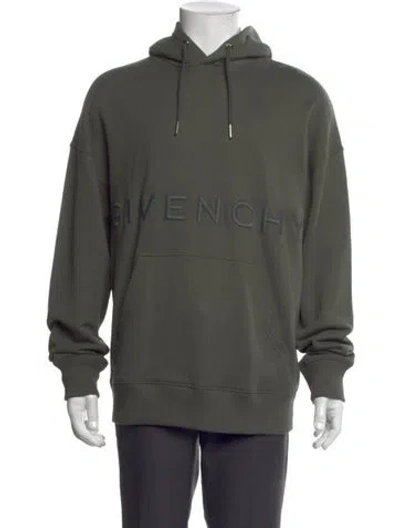 Pre-owned Givenchy Crew Neck Long Sleeve Hoodie In Green