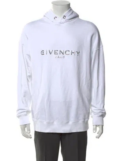 Pre-owned Givenchy Crew Neck Long Sleeve Hoodie In White