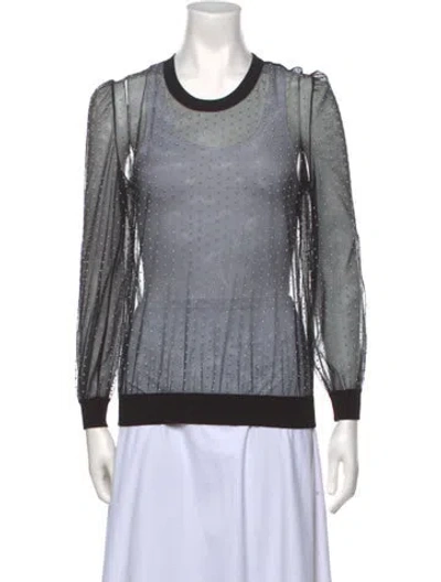 Pre-owned Givenchy Crew Neck Long Sleeve Sweatshirt In Black