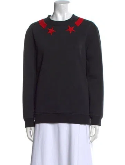 Pre-owned Givenchy Crew Neck Long Sleeve Sweatshirt In Black