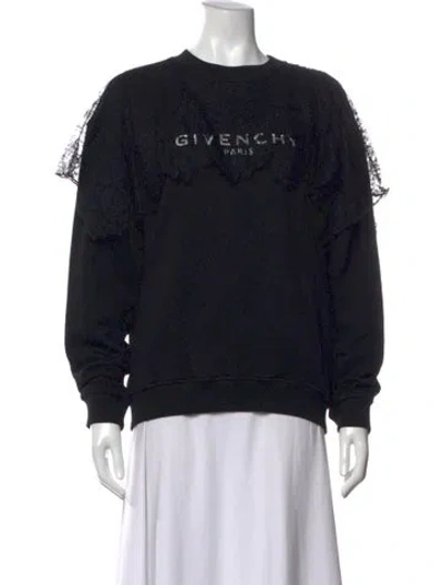 Pre-owned Givenchy Crew Neck Long Sleeve Sweatshirt In Black