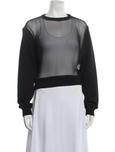 Pre-owned Givenchy Crew Neck Long Sleeve Sweatshirt In Black