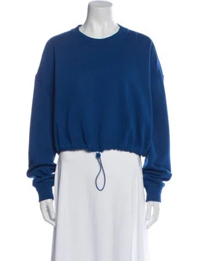 Pre-owned Givenchy Crew Neck Long Sleeve Sweatshirt In Blue