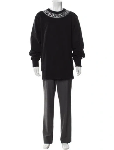 Pre-owned Givenchy Crew Neck Long Sleeve Sweatshirt In Gray