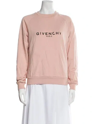 Pre-owned Givenchy Crew Neck Long Sleeve Sweatshirt In Pink