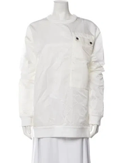 Pre-owned Givenchy Crew Neck Long Sleeve Sweatshirt In White