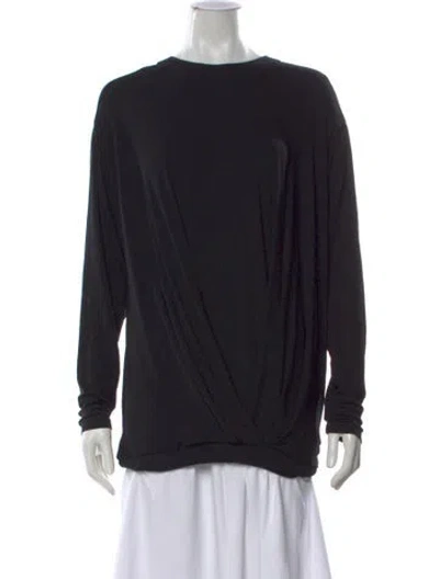 Pre-owned Givenchy Crew Neck Long Sleeve Top In Black