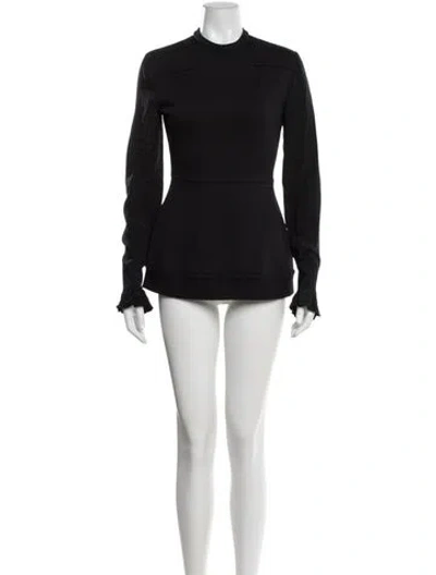 Pre-owned Givenchy Crew Neck Long Sleeve Top In Black